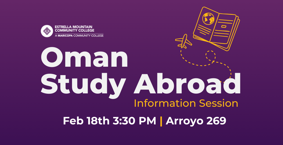 Text reads: Oman Study Abroad Information Session