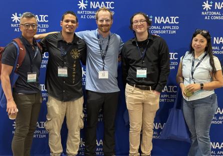 5 EMCC students pose at AI Summit