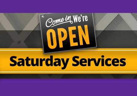We're Open! Saturday Services