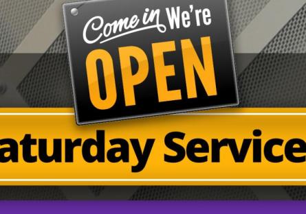 Saturday Hours "We're Open"