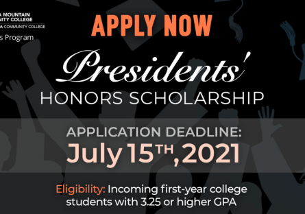 Presidents' Honors Scholarship flyer