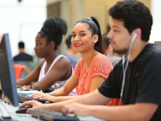 students studying