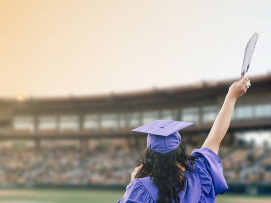 girl holding diploma